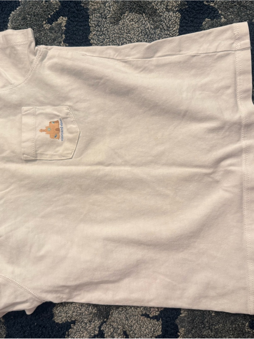 Vineyards Vines  White Pocket Tee with Subtle Logo